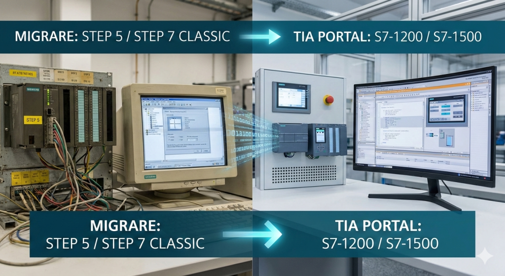 Servicii de migrare software Siemens Step5 la Step 7 Clasic la TIA Portal